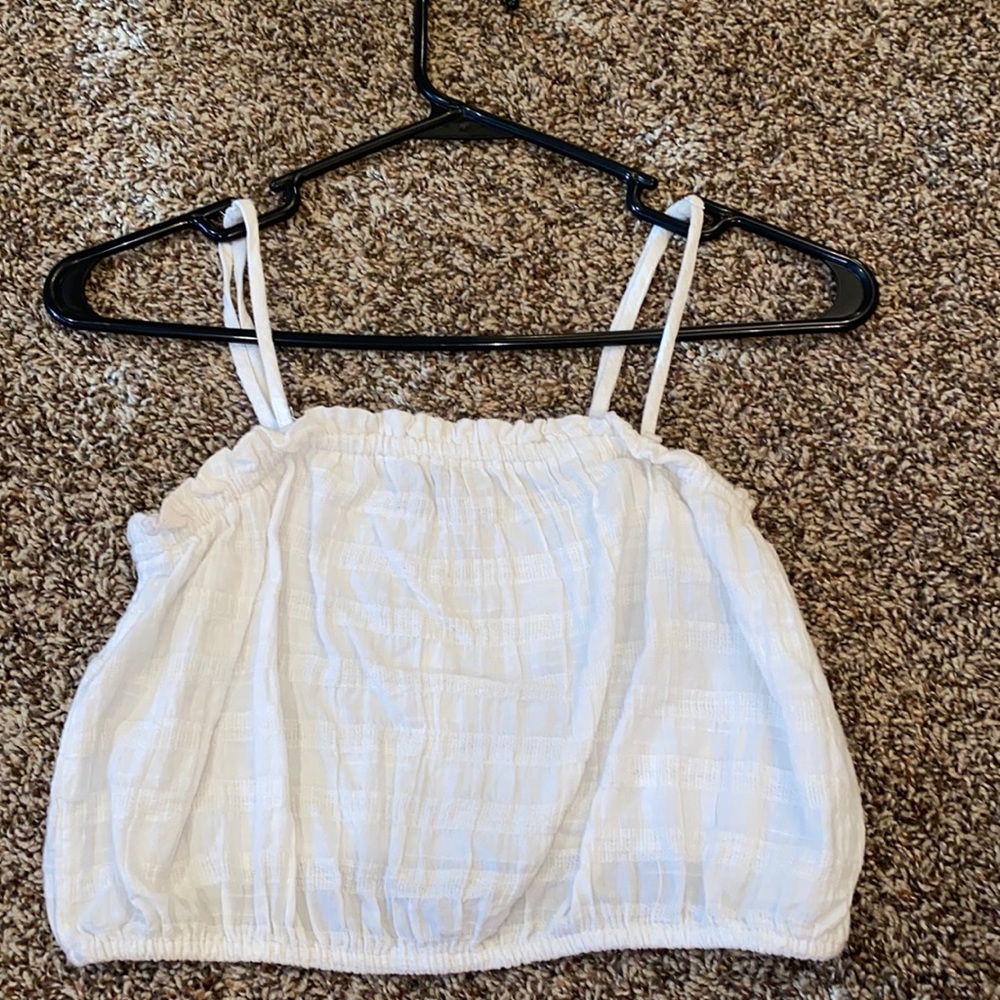 super cute white crop top